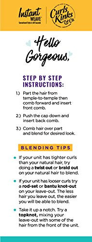 Sensationnel Curls Kinks & CO All Curl Types From 3B-4C Instant Weave 1/2 Half Wig - IW BOSS LADY (1B [Off Black])