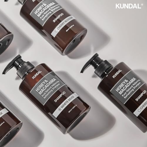 KUNDAL Natural Shampoo and Conditioner Set [Cherry Blossom] - Korean Hair Care, Long Lasting Fragrance, Moisturize, Nourish, Frizz Control, Argan & Macadamia Oil, Sulfate-Free 16.9fl oz (Pack of 2)