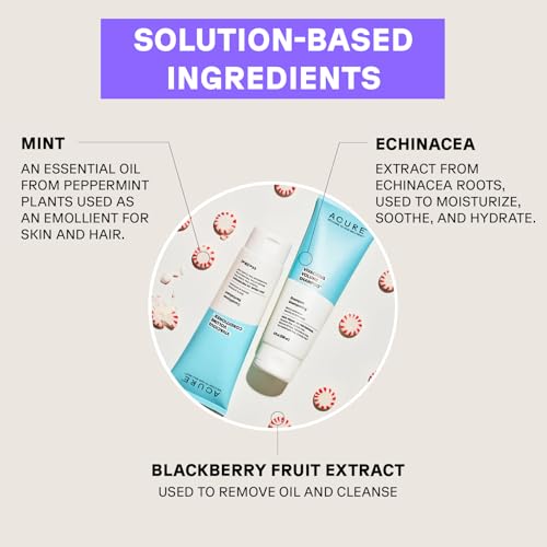 Acure Vivacious Volume Conditioner | Mint & Echinacea Volume Regimen: Lift and Nourish Fine, Fragile Hair for Fullness and Body, 8 Fl Oz