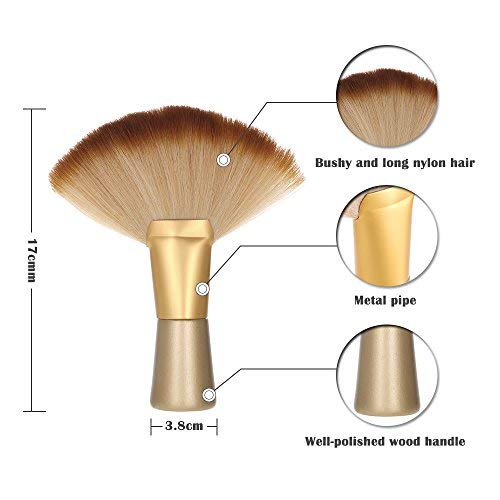 Anself Hair Cutting Brush Barber Cleaning Neck Duster Fan-shaped Sweep Brush