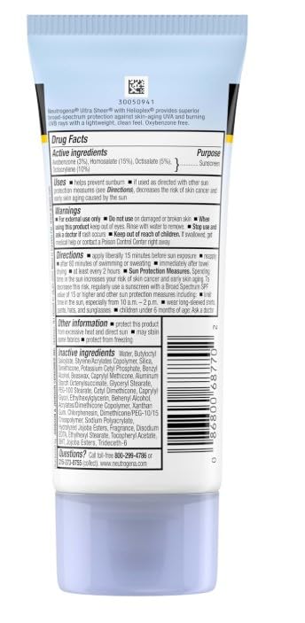 Neutrogena Ultra Sheer Dry-Touch Sunscreen Lotion, SPF 70, 9 oz - Pack of 3