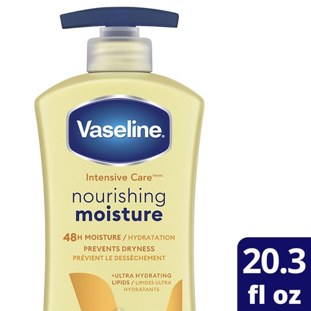 Vaseline Intensive Care Essential Healing Body Lotion, Moisturize Dry Skin, Proven Effective Healing Skin Care, Noticeably Healthier Looking Skin, 20.3 oz Pump Bottle 2 Pack