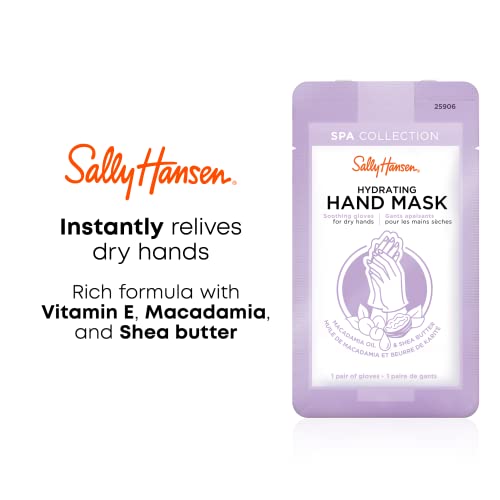 Sally Hansen Spa Collection, Hydrating Hand Mask, Soothing Gloves for Dry Hands, Includes Vitamin E, Macadamia and Shea Butter
