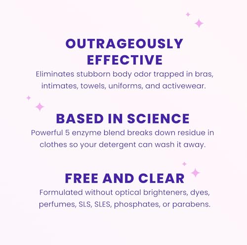 Lume Laundry Stink Eraser - Detergent Booster & Sink Soak - Eliminates Body Odor In Clothes - Odor Blasting Enzyme Blend - Makes Your Detergent Work Better - Free And Clear - 8 fluid ounces (2 Pack)