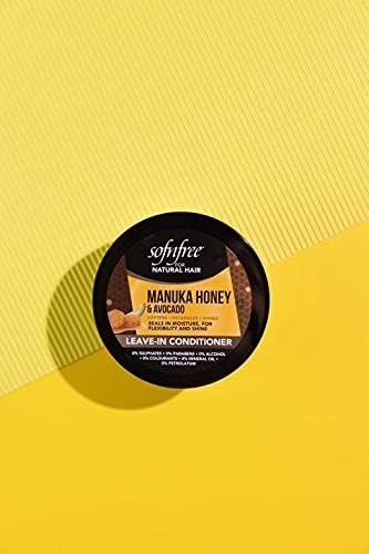 Sofn’free Leave-In Conditioner with Manuka Honey & Avocado Natural Hair Butter and Hair Moisturizer for Coily & Curly Hair - 11 Fl Oz (Pack of 1)