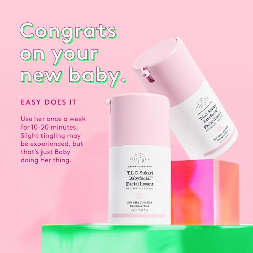 Drunk Elephant T.L.C. Sukari Babyfacial - 50 ml/1.69 fl oz - Exfoliating Face Mask - Clean Clinical Skincare - Cruelty-Free - Dermatologist-Tested - Free of Essential Oils, Silicones, and Fragrance