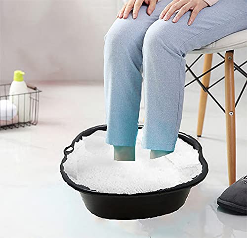 Foot Soak Tub Foot Soaking Bath Basin Large Foot Soaking Tub Foot Bath Spa Basin Foot Spa Massage Basin Foot Bath Bucket for Soaking Foot,Toe Nails, and Ankles,Pedicure Black