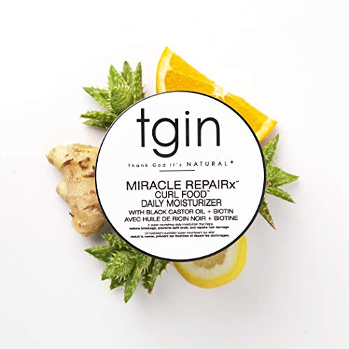 tgin Miracle RepaiRx Curl Food Daily Moisturizer for Curly, Coily and Wavy Hair, Moisturizing Curl Cream for Dry, Damaged Hair, 12 oz