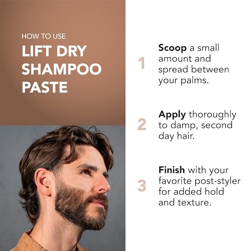 BluMaan Lift Dry Shampoo Paste - Cleanse and Revitalize Second-Day Hair - Volumizing Lift, Texture, Light Hold and Cleansing Hair Care Essential with Natural Ingredients - 74 ml/2.5 oz