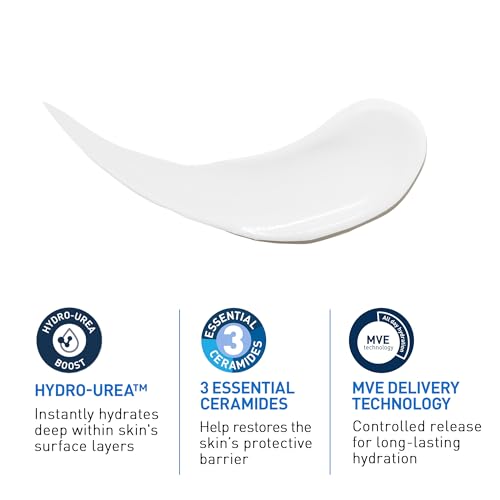 CeraVe Intensive Moisturizing Lotion, Hydro-Urea + Shea Butter, Body Lotion For Dry Skin, Relieves Signs Of Extra Dry Skin, Non Greasy Hydrating Cream For Rough, Tight, Red & Itchy Skin, 8oz
