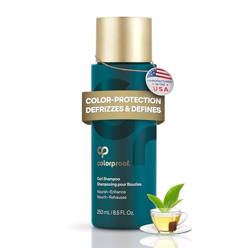 Colorproof Curl Shampoo for Women 8.5 Fl. Oz. Curly Hair Shampoo that Nourishes, Defines and Leaves Curls Soft Smooth, White Tea Scent