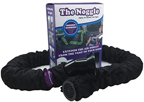 NOGGLE, 6ft - Kids Personal Air Conditioning System, Made in USA, Directs Cool Air to Children in The Backseat - Air Conditioning Vent Hose for Vehicles, Making The Back Seat Cool Again - Black