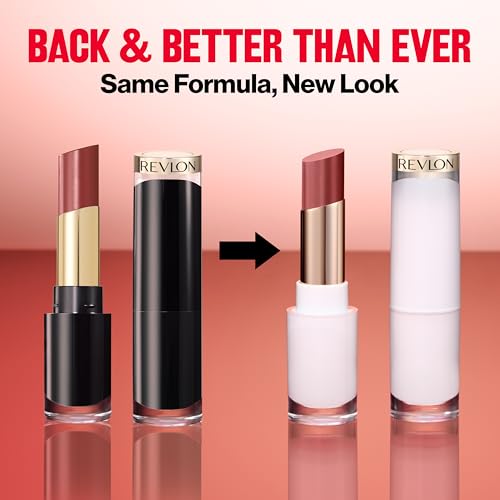 REVLON Super Lustrous Glass Shine Balm, Hydrating Tinted Lip Balm, Sheer, Glossy Shiny Finish, 008 Rum Raisin, 0.11 oz