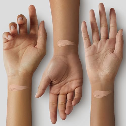 Almay Clear Complexion Acne Foundation Makeup with Salicylic Acid, Medium Coverage, Soft Matte Finish, Hypoallergenic, Cruelty- & Fragrance-Free, Dermatologist Tested, 500 Fresh Beige, 1 fl oz