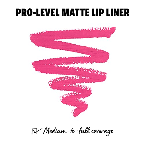 NYX PROFESSIONAL MAKEUP Suede Matte Lip Liner, Vegan Formula - Pink Lust (Hot Pink)