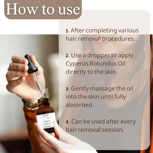 SHUIKU Cyperus Rotundus Oil, Cyperus, 100% Pure Natural Oil for Reducing Body Hair Growth (2 PACKS)
