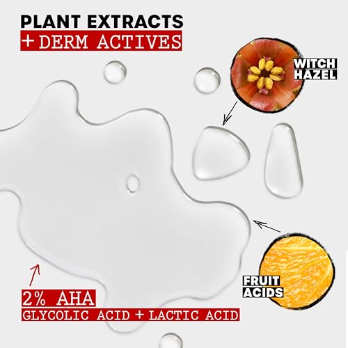 Thayers 2% AHA Exfoliating Toner with Glycolic Acid, Lactic Acid and Witch Hazel, Smoothing and Pore Refining Skin Care for All Skin Types, 12 Fl Oz