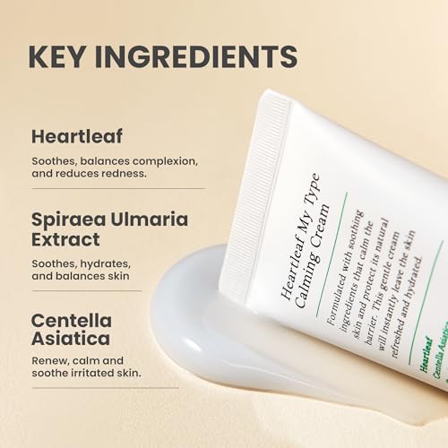 AXIS-Y Heartleaf My Type Calming Cream - Soothing, Redness Relief & Long Lasting Moisture Dewy Skin Daily Face Lotion - Vegan Korean Skin Care Moisturizer Face Cream - 2.02 fl. oz.