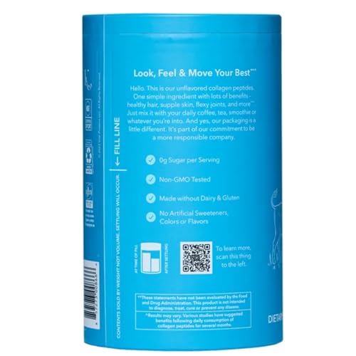 Vital Proteins Natural Whole Nutrition Collagen Peptides - Pasture Raised, Grass Fed, Paleo Friendly, Gluten Free, Single Ingredient - 24 Ounce