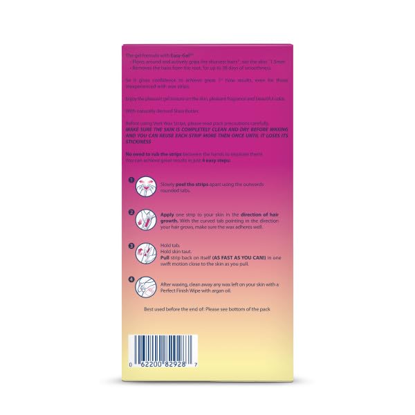 VEET Ready To Use Wax Strips Legs & Body 40 ea (Pack of 2)