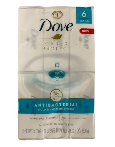 Dove Care & Protect Beauty Bar, 6 Bars, 3.75 oz each, Moisturizing Cream