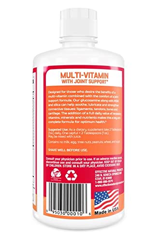 ENP Liquid Multi-Vitamin with Joint Support for Adults | Multivitamin for Women & Men | Plus Glucosamine with MSM | 32 oz | Made in USA
