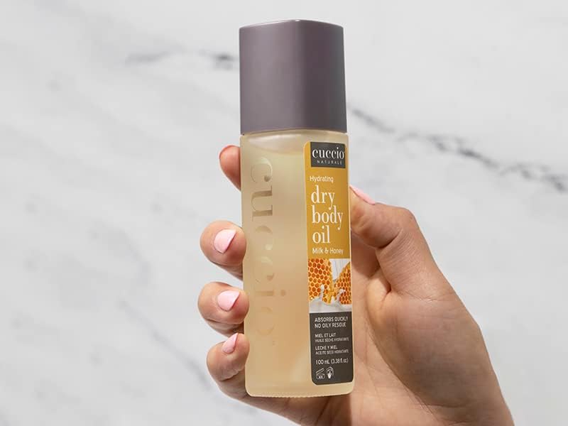 Cuccio Naturale Hydrating Dry Body Oil, Renewing Scented, Non-Greasy Lightweight, Moisturize Therapy For Very Dry Skin, Paraben Free, Soft & Nourished Skin - 100ML (MILK & HONEY)