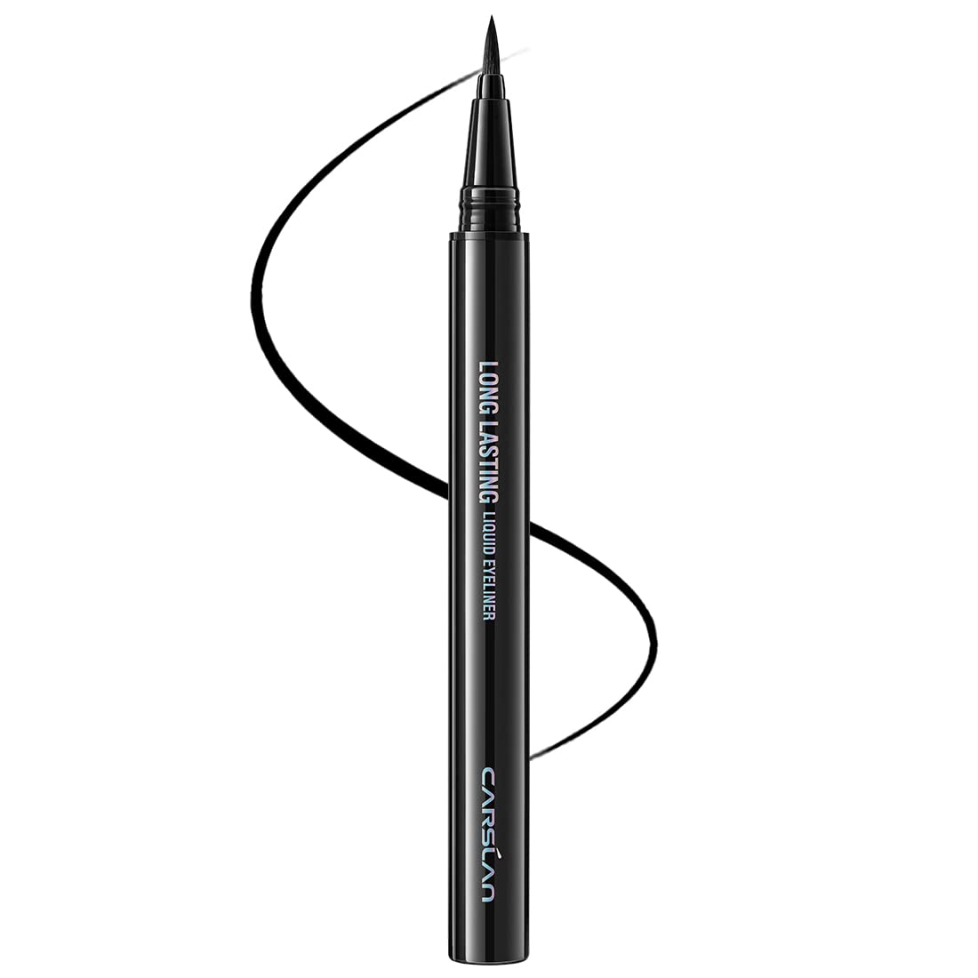 CARSLAN Liquid Eyeliner, Black Eyeliner Liquid Liner, 12H Longlasting Eyeliners, Waterproof & Smudgeproof High Pigmented Eyeliners for Eye Makeup, Black