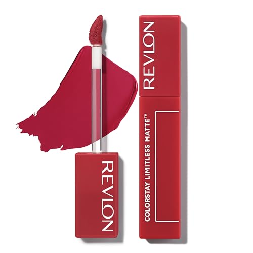 Revlon ColorStay Limitless Matte Liquid Lipstick, Vegan Formula, No-Budge, Longwear Lip Color, Long Lasting, Lightweight/Comfortable, Waterproof, 014 Dream Job, 0.17 fl oz