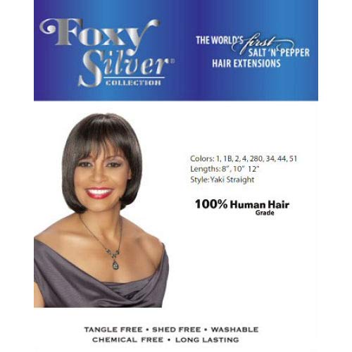 08, 44 : FOXY SALON WEAVE - STRAIGHT08 (Foxy Silver) - Human Hair Weave in 44
