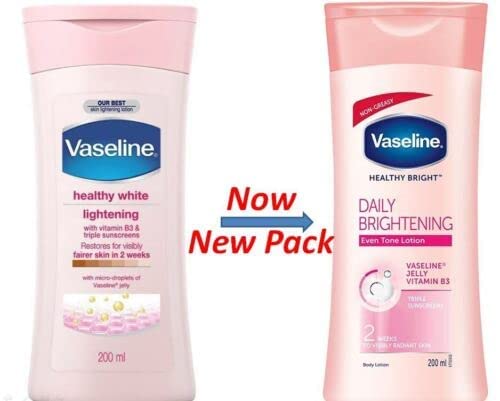 3 Pk, Vaseline Healthy White Skin Lightening Lotion, 100ml Each