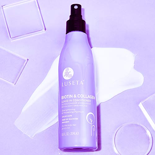Luseta Biotin Leave in Conditioner for Dry Damaged Hair, Natural Thickening Volume Conditioner for Hair Loss and Thinning,8.5Fl Oz, Hair Detangler Spray for Women