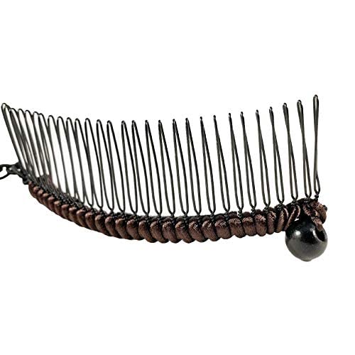 HairZing Banana, Clip -Double Comb For Thick, Curly, Kinky Hair -Put Your Hair Up In Seconds with No Damage, Creases, Or Pain Comfy Updo, Ponytail (Brown)