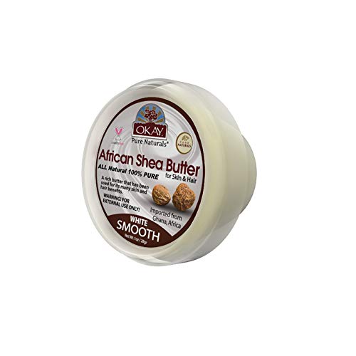 Okay Shea Butter Jar, White, 1 Ounce