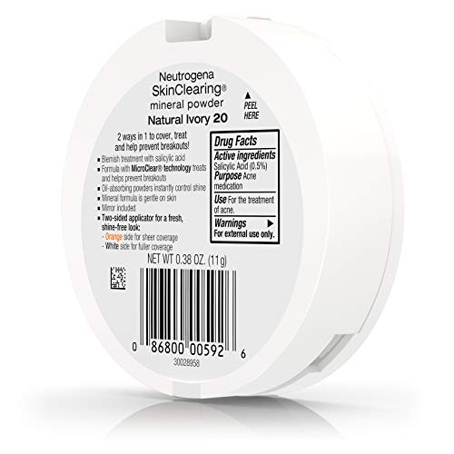 Neutrogena SkinClearing Mineral Powder, Natural Ivory 20