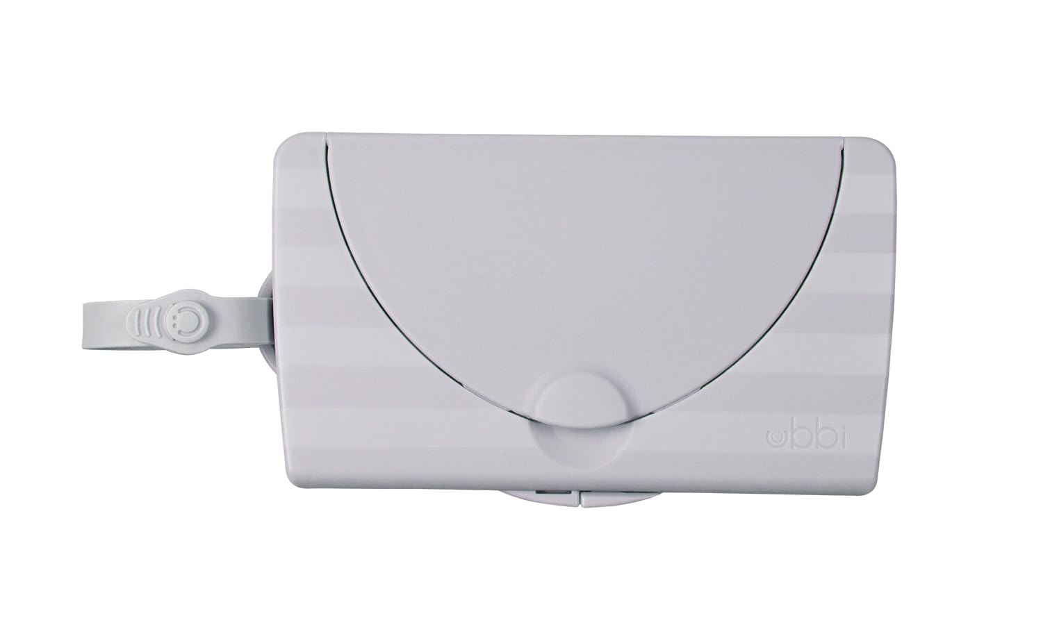 Ubbi On-The-Go Baby Wipes Dispenser, Portable Wipes Container for Travel, Diaper Bag Accessory Must Have for Newborns, Reusable Wipes Holder, Gray