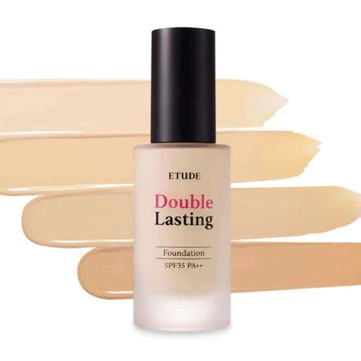 ETUDE HOUSE New Double Lasting Foundation (Petal) SPF35/ PA++| High Coverage Weightless Foundation | 24-Hours Lasting Double Cover | Magnet-Like Adherence without Stickiness | Makeup Base