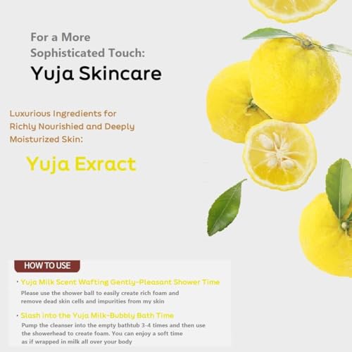 WELCOS KWAILNARA Yuja Milk Body Cleanser – Korean Body Wash With Citrus Extract for Radiant, Refreshed Skin 560 g / 19.75 Fl. oz