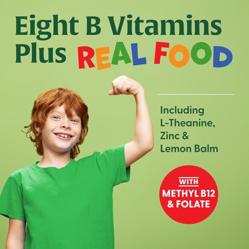 MegaFood Kids B Complex - B Complex Vitamin Supplement, 8 B Vitamins - Vitamin B6, Vitamin B12, Folate, Biotin & More, Supports Cellular Energy Production, Vegetarian, Gluten Free – 30 Mini Tablets