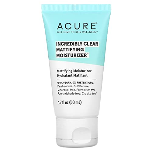 Acure Incredibly Clear, Mattifying Moisturizer, 1.7 fl oz (50 ml) (Pack of 2)