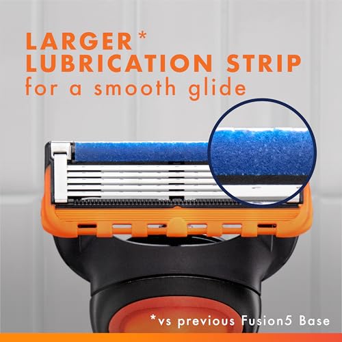 Gillette Fusion5 Razors for Men, 1 Razor, 4 Blade Refills, Lubrastrip for a More Comfortable Shave