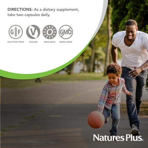 Natures Plus Source of Life Garden Vitamin D3-60 Vegan Capsules, Pack of 2 - Immune System Support - Certified Organic, Non-GMO, Gluten Free - 60 Total Servings