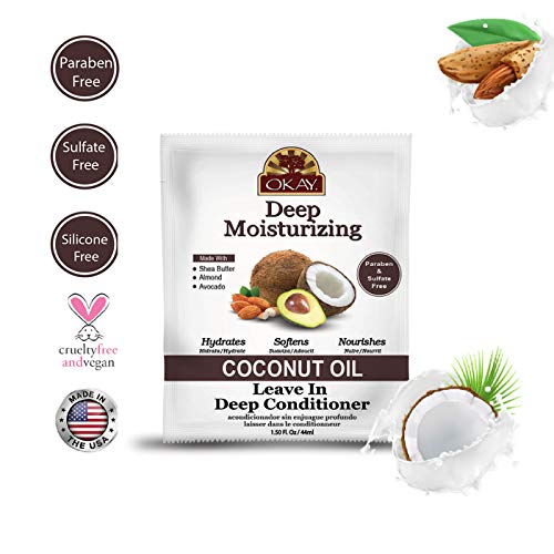 Okay Coconut Oil Deep Moisturizing Leave in Conditioner, 1.5 Ounce