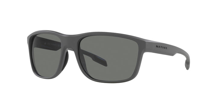Native XD9040 Gorge Sunglasses, Matte Grey/Grey Polarized, 59 mm