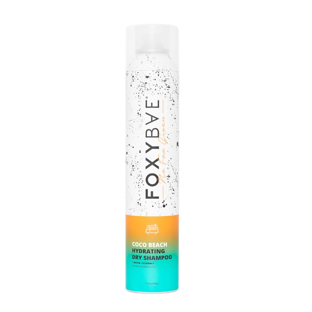 FoxyBae Dry Shampoo Spray for Women - All Hair Types - with Biotin, Vitamin E - Adds Texture, Volume; Absorbs Oil - Coco Beach - Sulfate & Paraben-Free - Beachy-Coconut Scented - Waterless - 7 Fl Oz