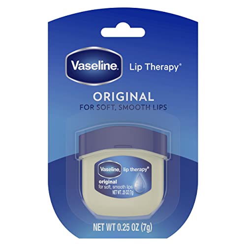 Vaseline Lip Therapy Original 4-Pack – Moisturizing Lip Balm for Very Dry Lips in Mini Jars, 0.25 Oz Ea