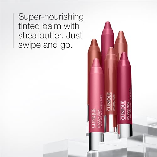 Clinique Chubby Stick Tinted Lip Colour Balm | Moisturizing + Hydrating, Super Strawberry, 1 Count