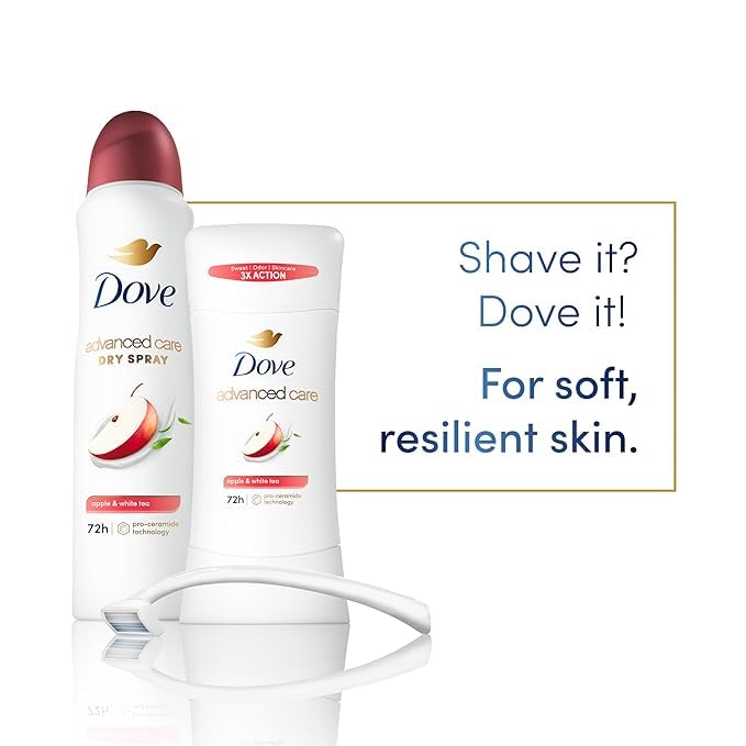 Dove Advanced Care Deodorant Stick Apple & White Tea with 72-hour Sweat & Odor Protection, 2.6 oz (Pack Of 3)