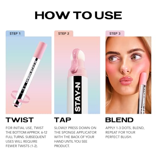 Sacheu Cheek STAY-N Liquid Blush for Cheeks — High Pigment, Buildable, Lightweight Cream Blush Infused With Squalane, for Dewy & Radiant Flushed Cheeks — Long-lasting & Cruelty Free, I'm Guilty