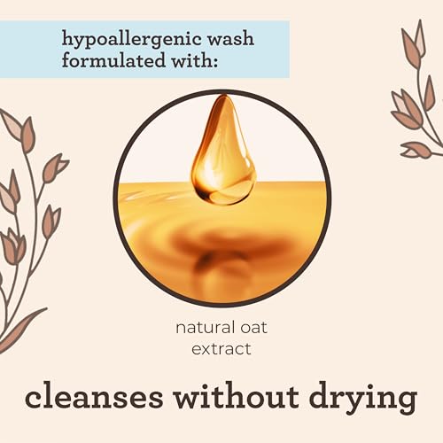 Aveeno Baby Daily Moisture Gentle Body Wash & Shampoo with Oat Extract, 2-in-1 Baby Bath Wash & Hair Shampoo, Tear- & Paraben-Free for Hair & Sensitive Skin, Lightly Scented, 8 fl. oz